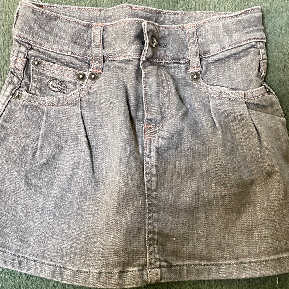 Gray Denim Mini Skirt with Pleats little Marc Jacobs sz 6
